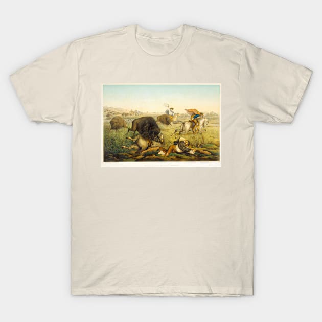 Bison Hunt Art T-Shirt by pocketlama